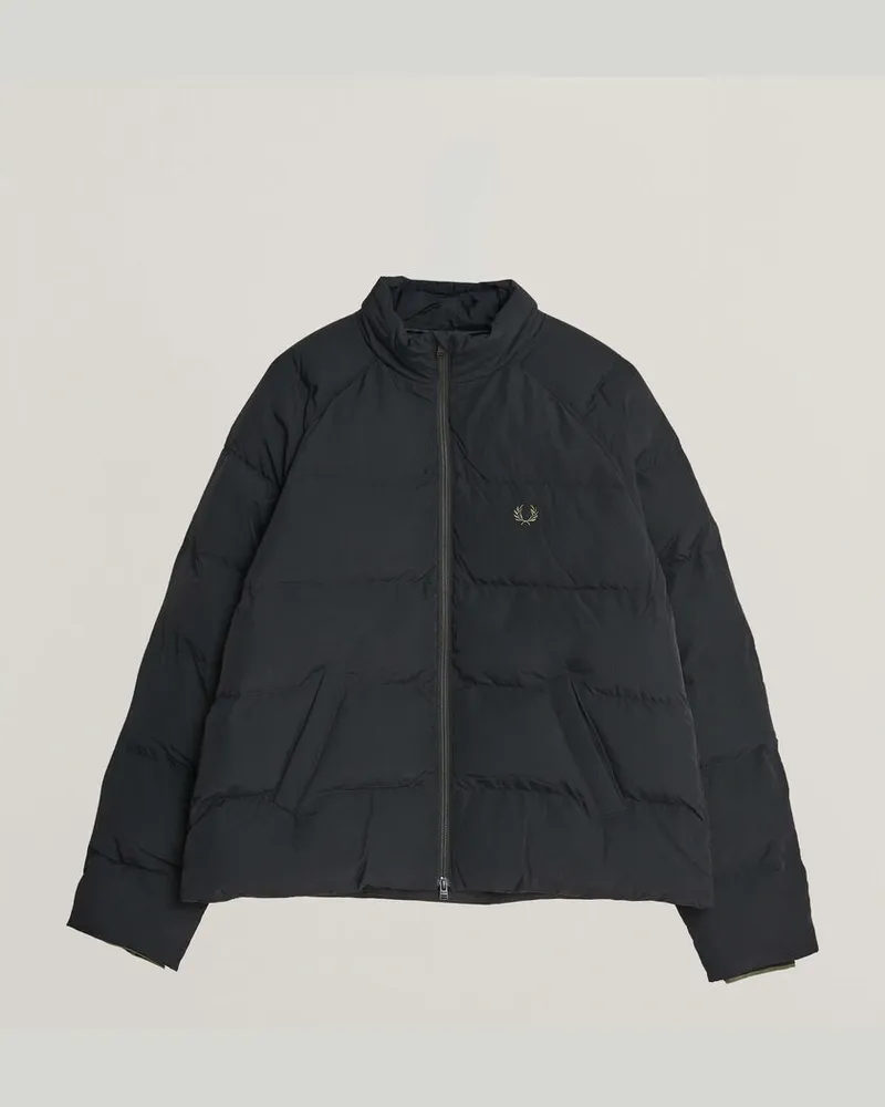 Fred Perry Raglan Sleeve Padded Jacket Black Schwarz
