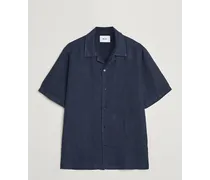 Julio Leinen Resort Shirt Navy Blue