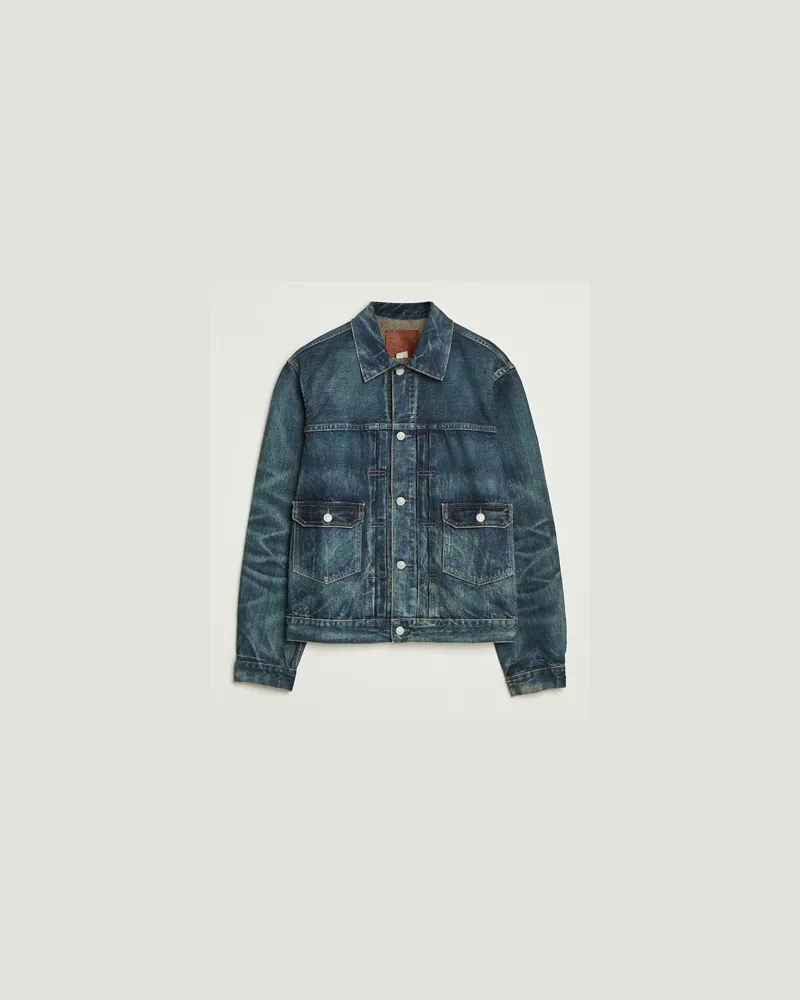 RRL Type 2 Denim Jacket Westview Wash Blau