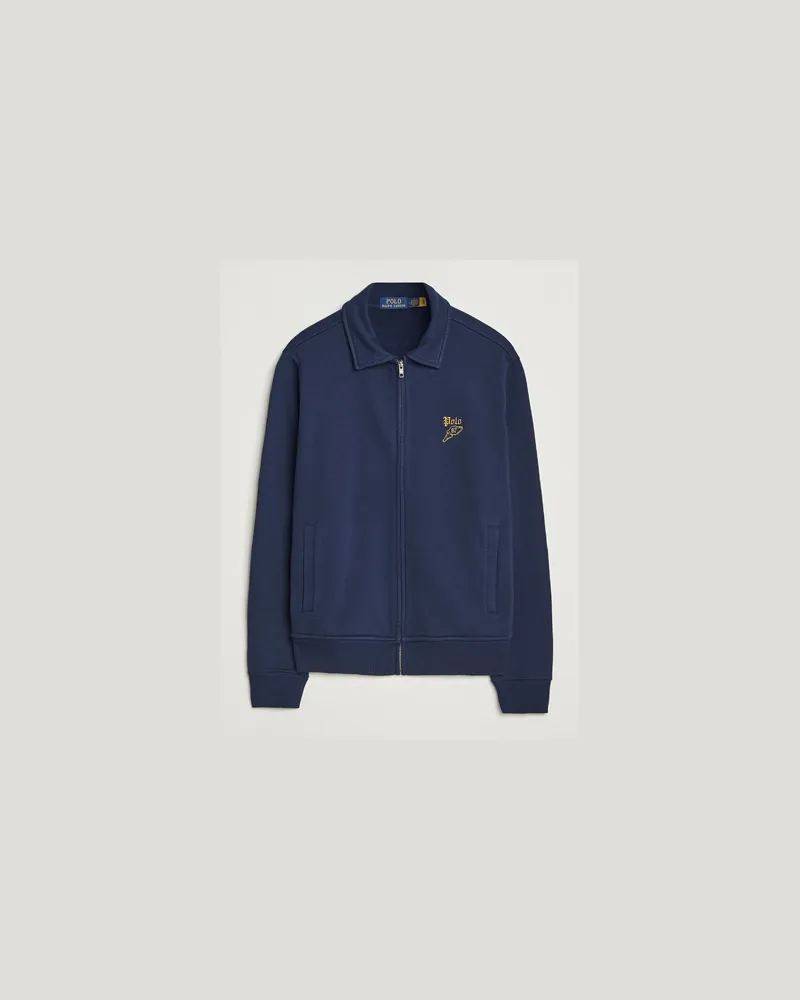Ralph Lauren Loopback Terry Full Zip Sweater Cruise Navy Blau