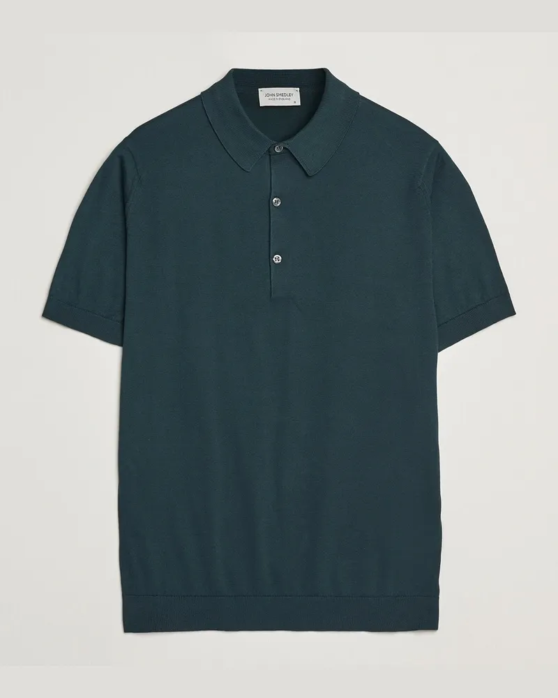 John Smedley Adrian Slim Fit Sea Island Polo Rain Forest Grün