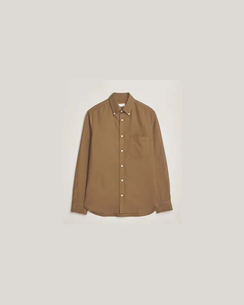 Tiger of Sweden Bjorn Brushed Twill Shirt Old Wolf Grün