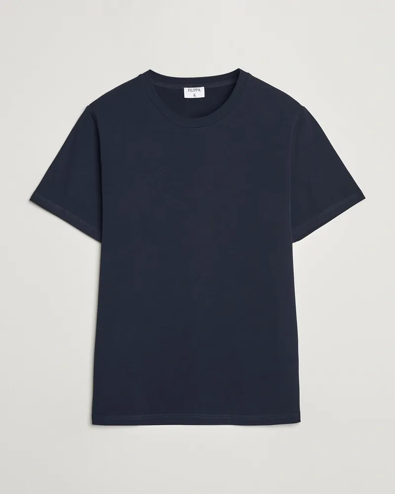 Filippa K Soft Lycra Tee Navy Blau