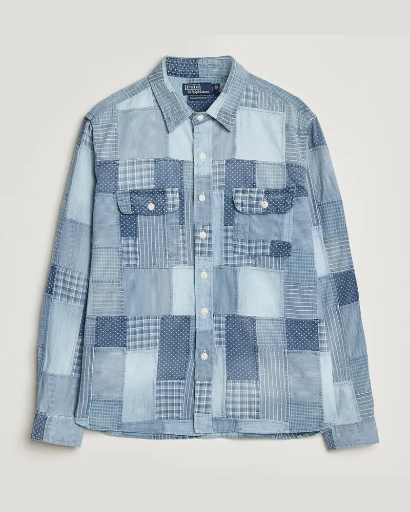 Ralph Lauren Indigo Patchwork Shirt Blue Blau