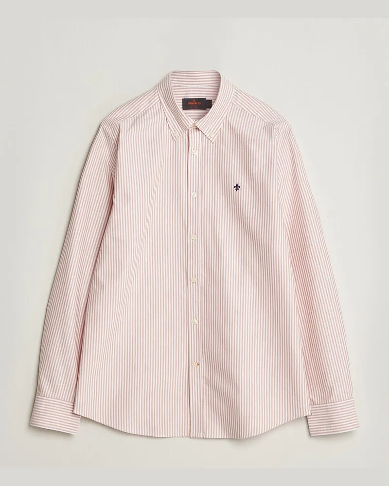Morris Douglas Oxford Stripe Shirt Orange Orange