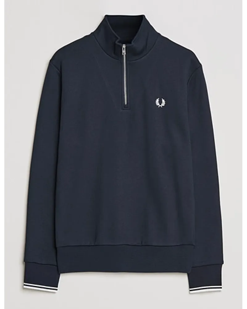 Fred Perry Half Zip Sweatshirt Navy Blau