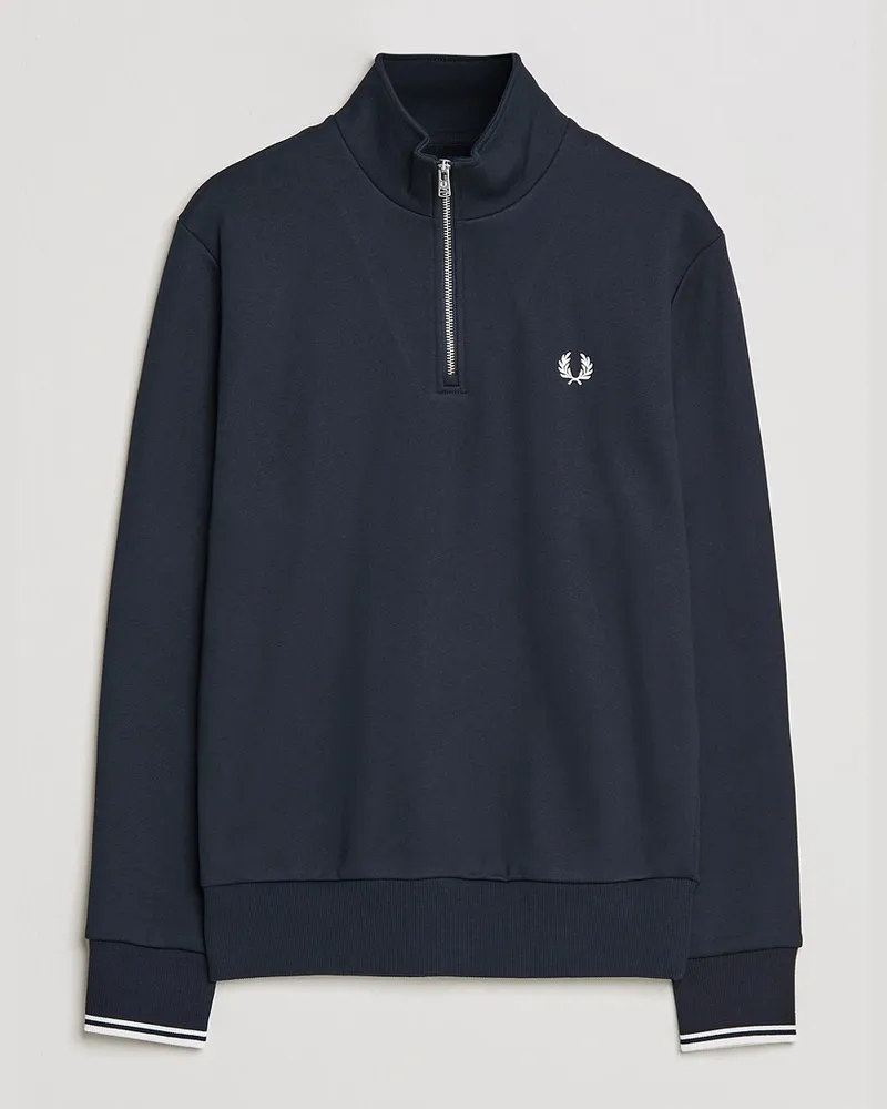 Fred Perry Half Zip Sweatshirt Navy Blau