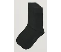 6-Pack True Baumwoll Socks Black