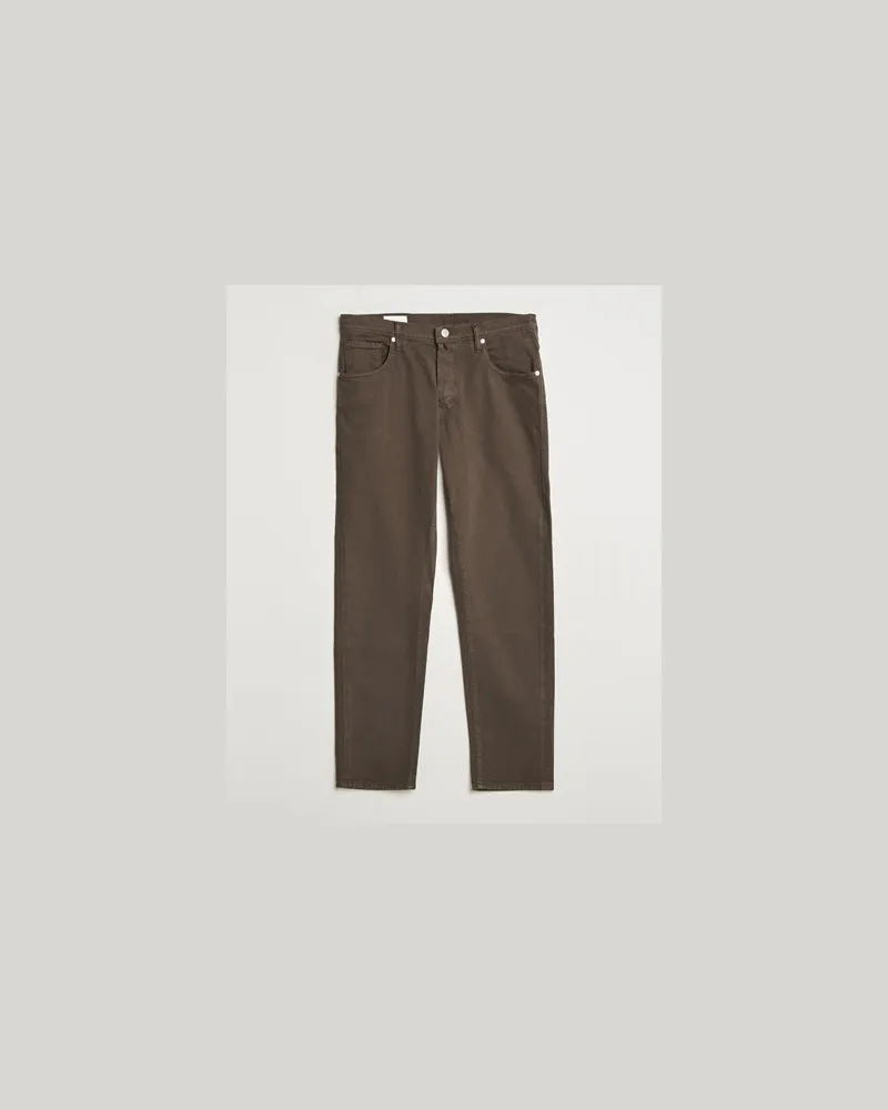Incotex 5-Pocket Cotton Stretch Pants Dark Brown Braun