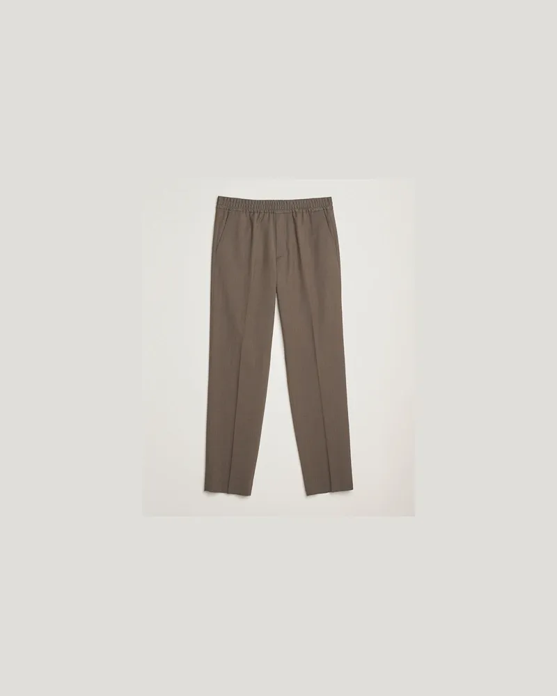 Filippa K Theo Relaxed Wool Trousers Driftwood Braun