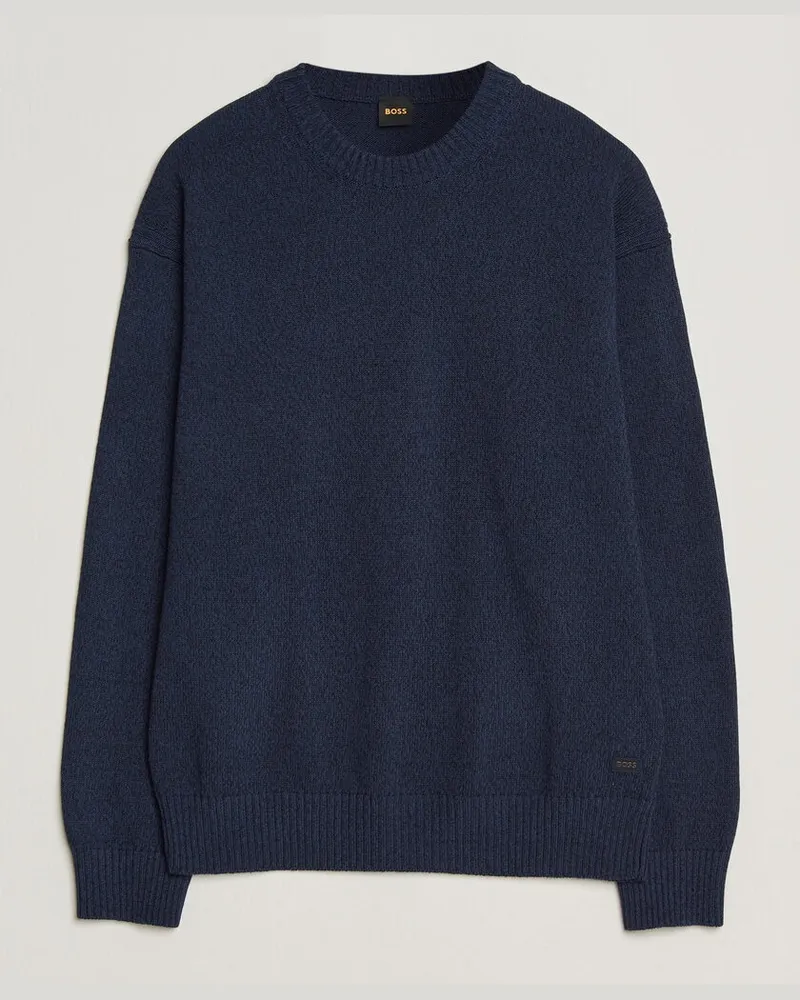 HUGO BOSS Kerlino Knitted Sweater Dark Blue Blau