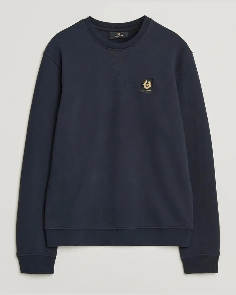 Belstaff Signature Crew Neck Sweatshirt Dark Ink Blau