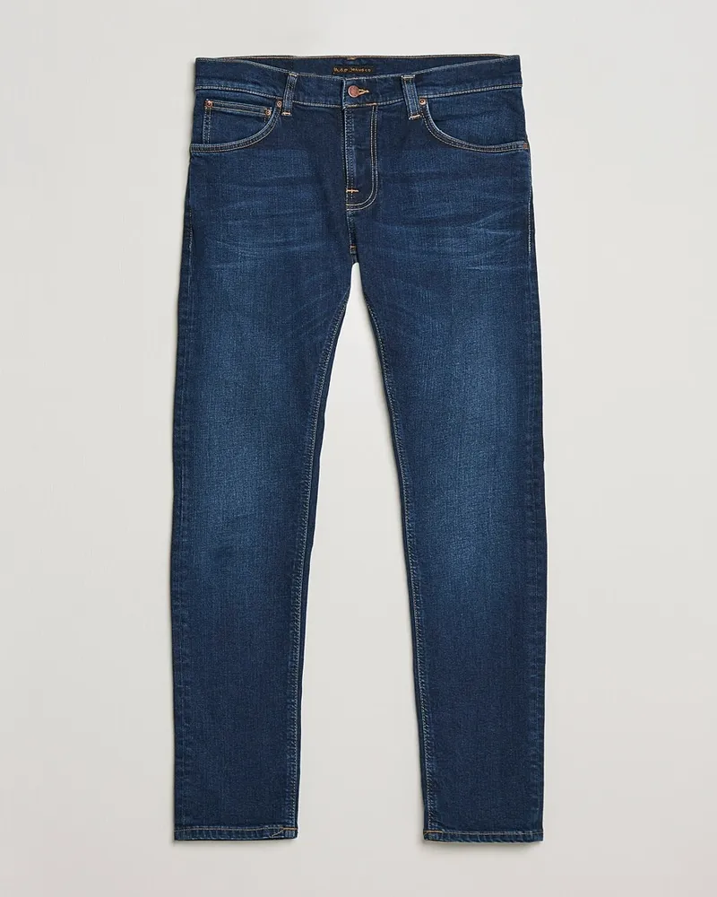 Nudie Jeans Tight Terry Jeans Dark Steel Blau