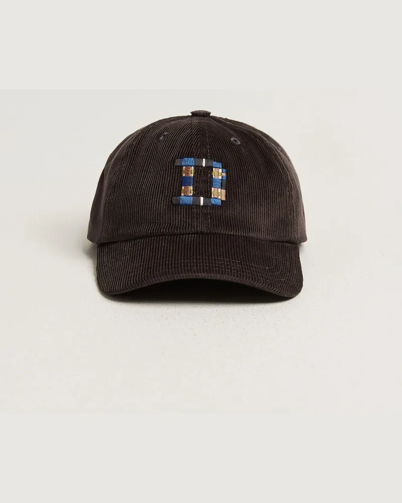 Drake's D 1977 Cord Baseball Cap Brown Braun