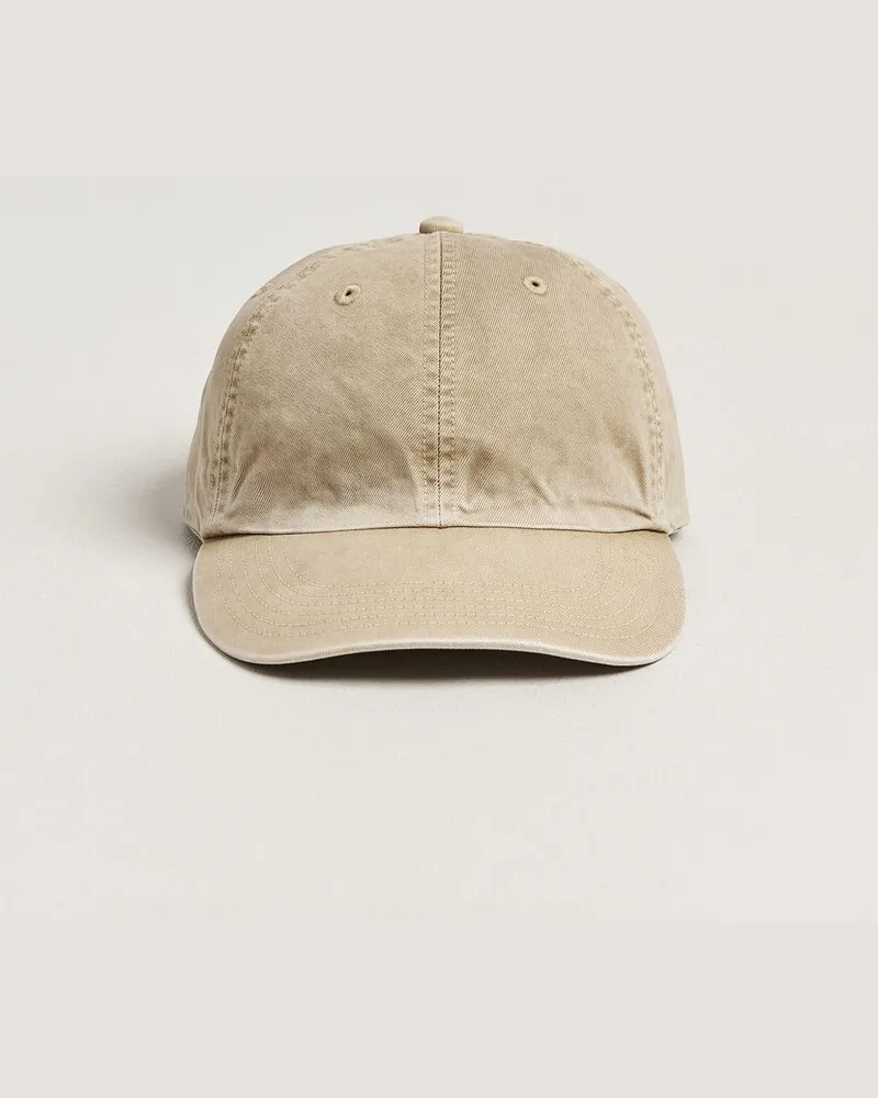 AURALEE Garment Dyed Finx Baseball Cap Light Beige Beige