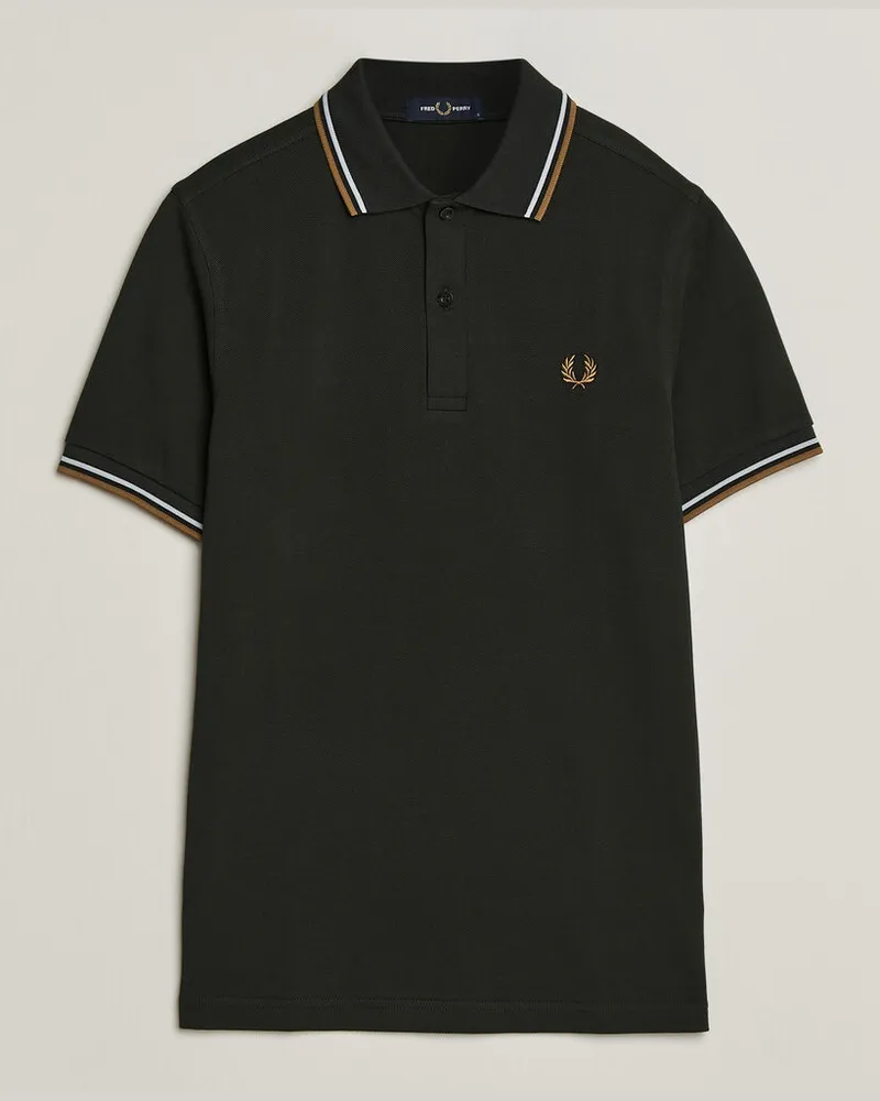 Fred Perry Twin Tipped Polo Shirt Night Green Grün