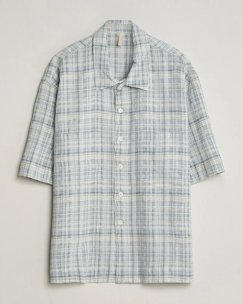 Sunflower Adam Short Sleeve Shirt Light Blue Check Blau