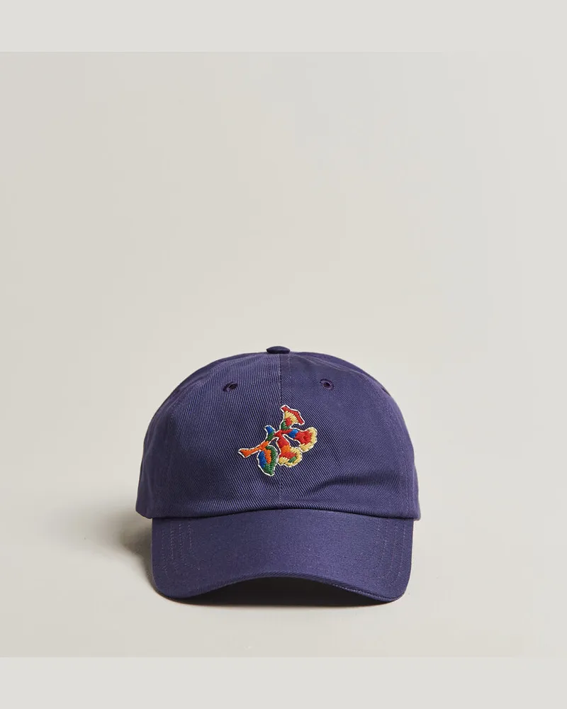 Drake's Tapisserie Twill Baseball Cap Blue Blau