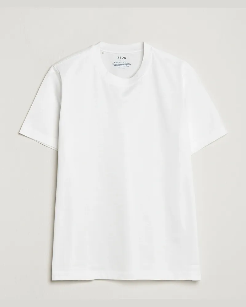 Eton Filo Di Scozia Cotton T-Shirt White Weiß