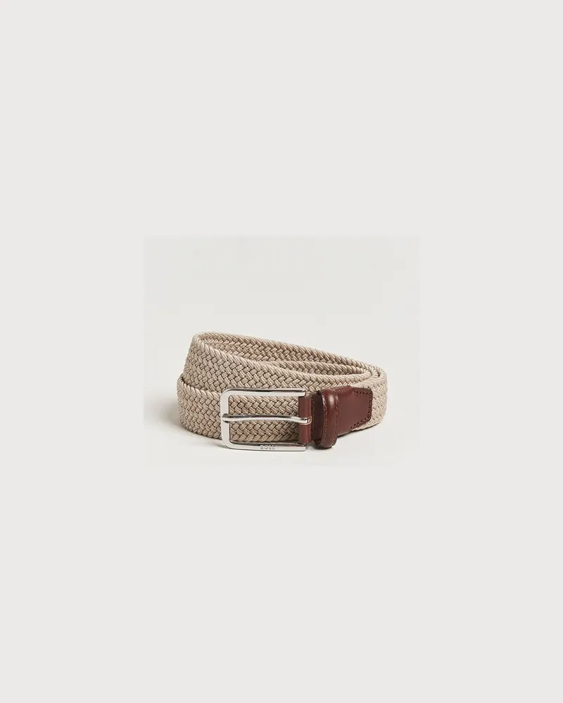 HUGO BOSS Clorio Elastic Woven Belt Light Beige Beige