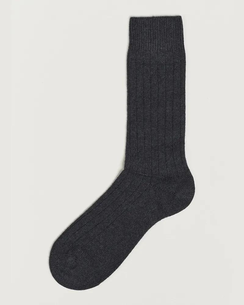 Pantherella Waddington Cashmere Sock Charcoal Grau