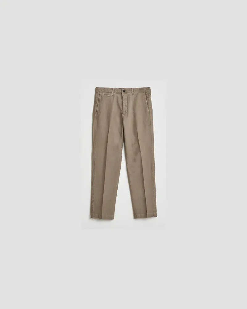 Incotex Regular Fit Garment Dyed Slacks Taupe Beige