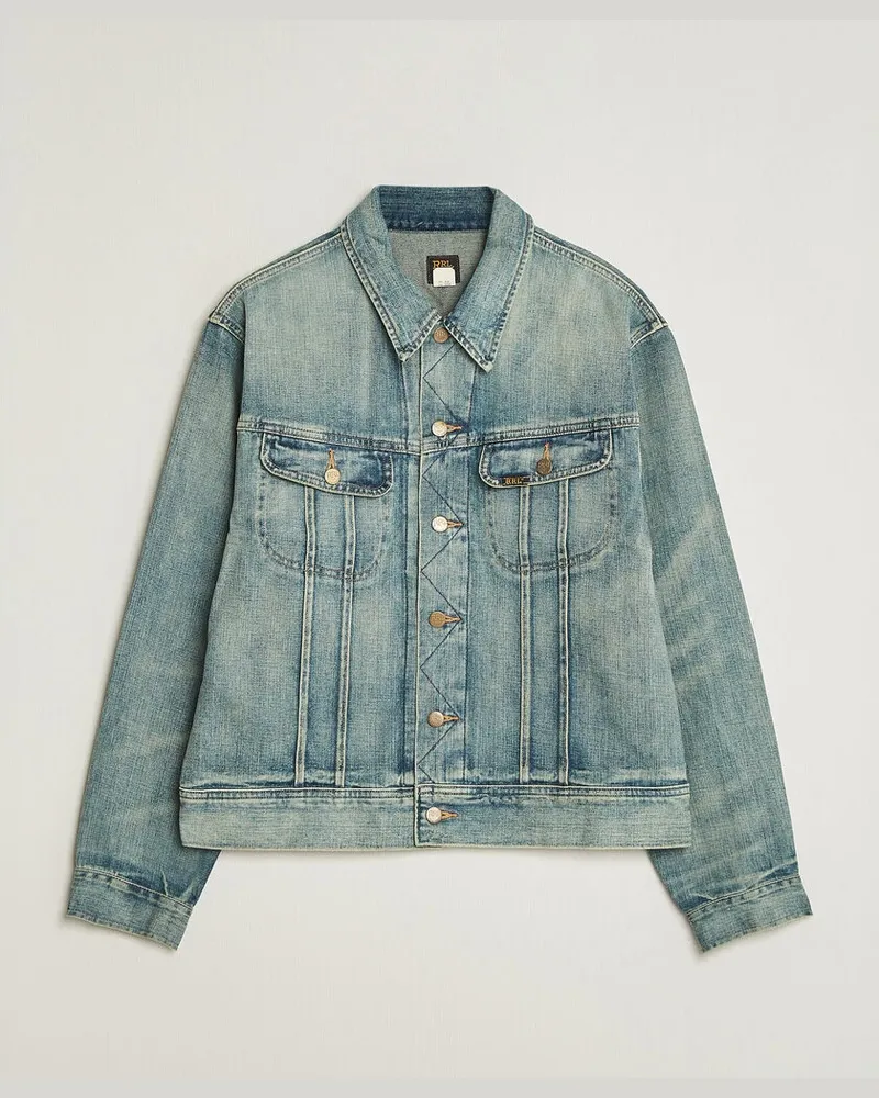 RRL Lot 271 Denim Jacket Leeland Wash Blau