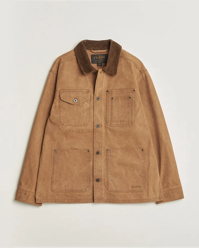 Filson Rustic Canvas Barn Coat Whiskey Braun