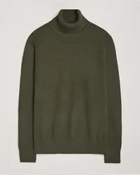 J.Lindeberg Olivero Structure Baumwoll Turtleneck Forest Green Grün