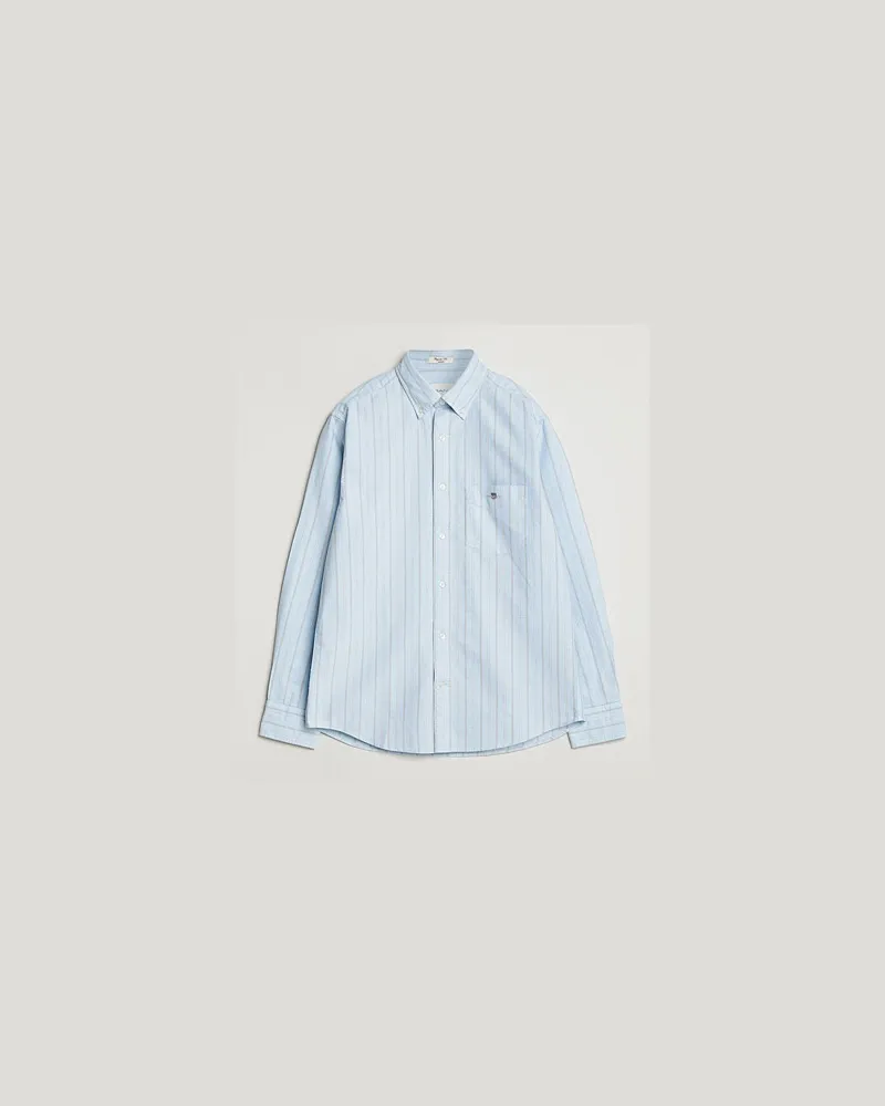 Gant Regluar Fit Clsasic Oxford Striped Shirt Sky Blue Blau