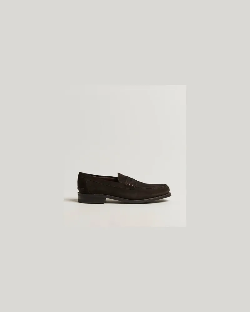 Loake 1880 Kingscliffe Suede Loafer Dark Brown Braun