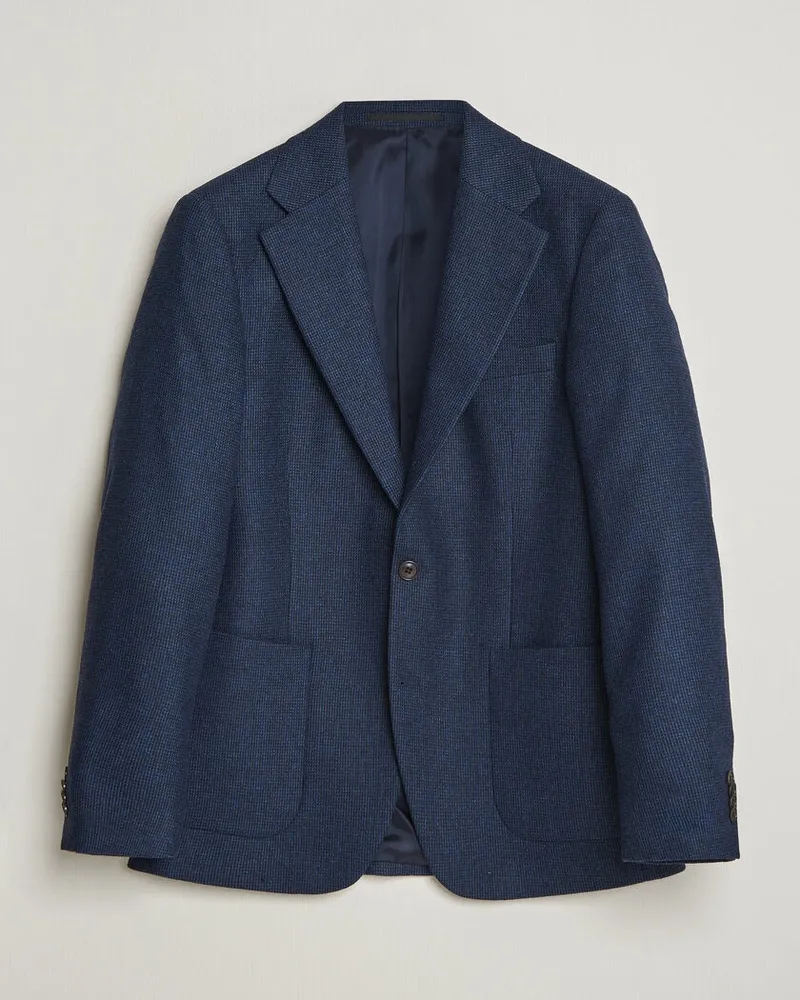 Tiger of Sweden Easer Wool Pepita Blazer Sea Blau