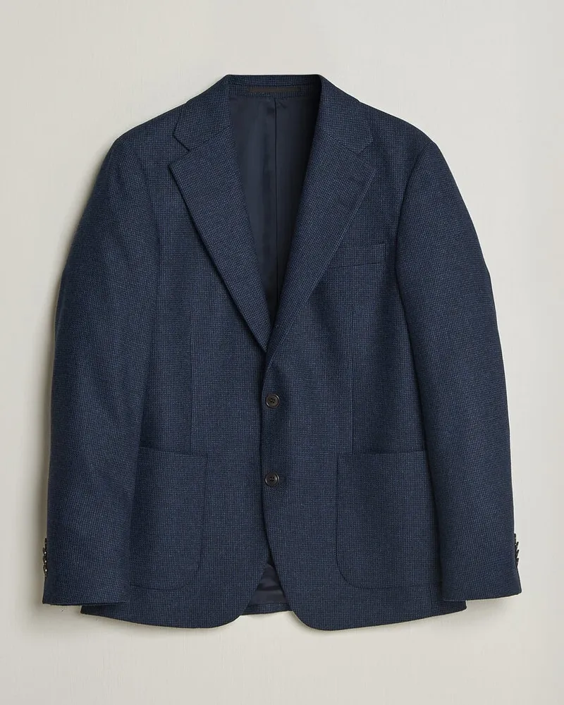 Tiger of Sweden Easer Wool Pepita Blazer Sea Blau