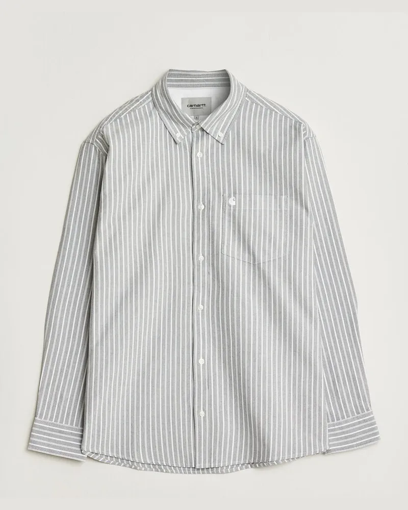 Carhartt WIP Canan Striped Oxford Shirt Black Schwarz