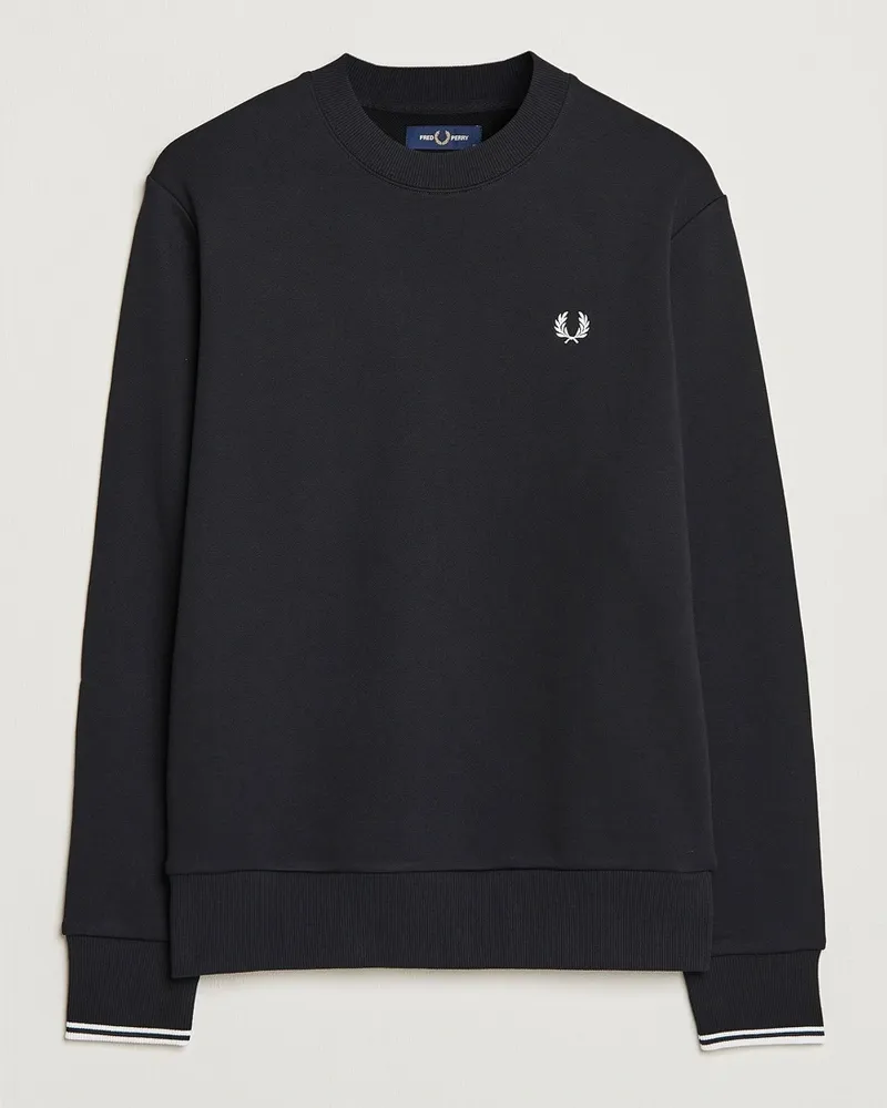 Fred Perry Crew Neck Sweatshirt Black Schwarz