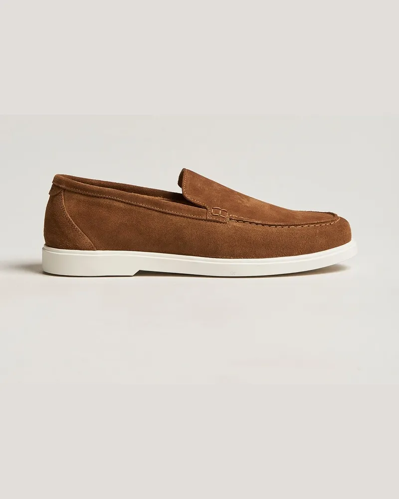 Loake 1880 Tuscany Suede Loafer Chestnut Braun