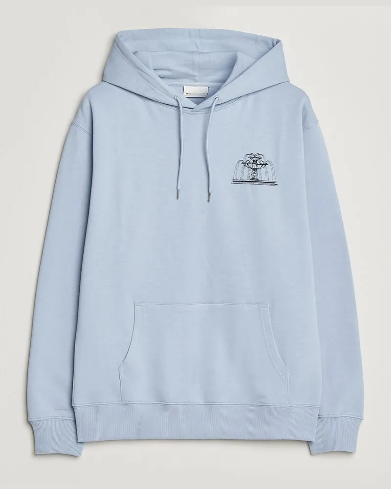 Drôle de Monsieur Fountain Printed Hoodie Light Blue Blau