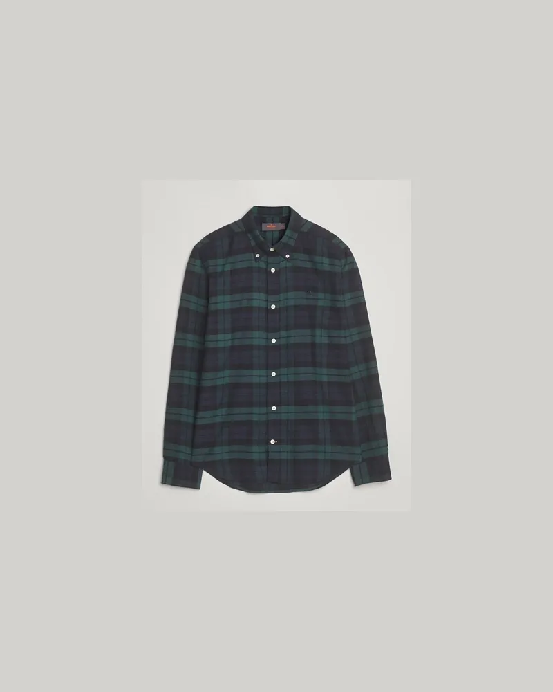 Morris Soft Twill Tartan Shirt Navy Mehrfarbig