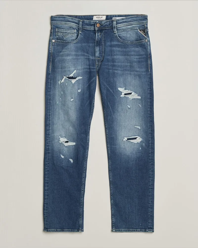 Replay Rocco Comfort Fit Super Stretch DNA Jeans Medium Blue Blau