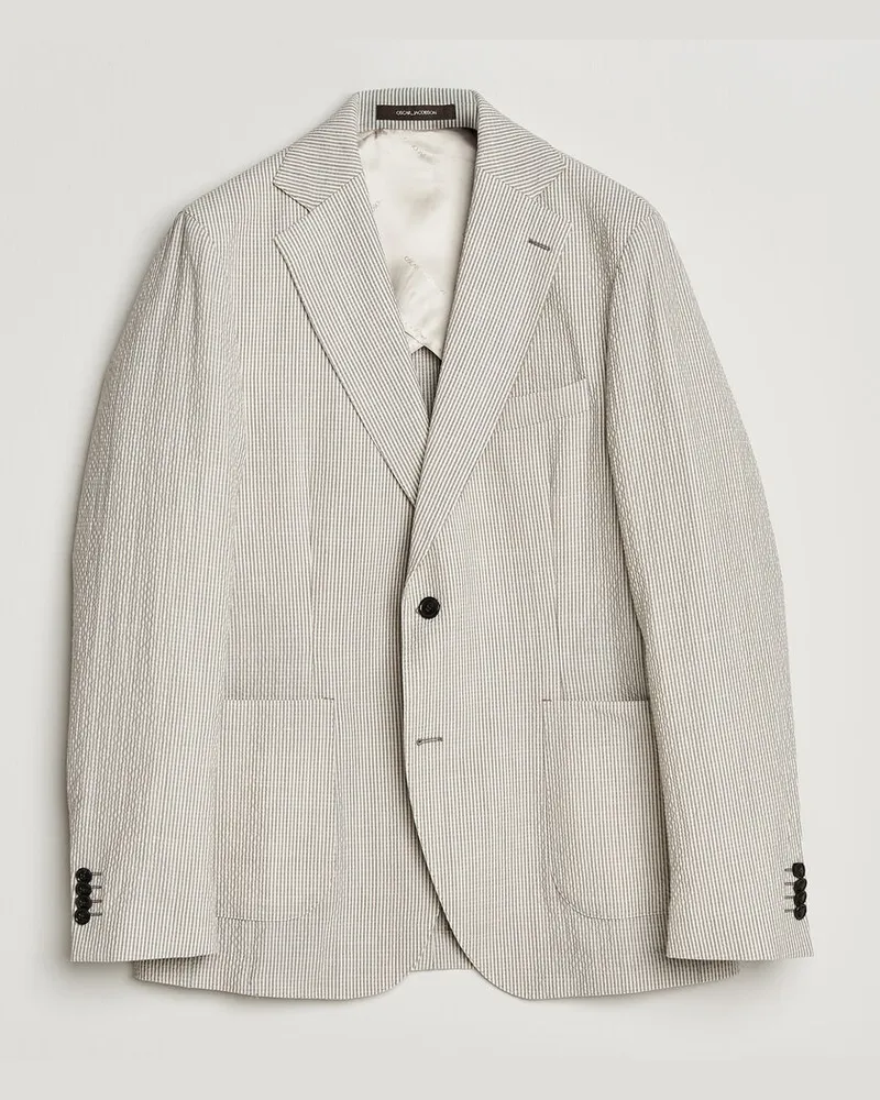 Oscar Jacobson Ferry Patch Soft Blazer Brindle Beige Beige
