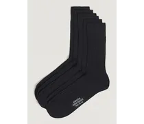 6-Pack True Baumwoll Strick Socks Black