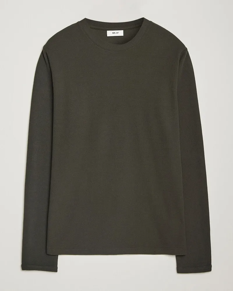 NN 07 Clive Knitted Sweater Dark Army Grün