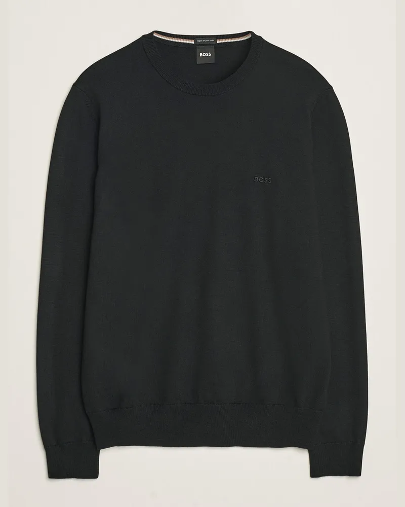 HUGO BOSS Botto Merino Knitted Pullover Black Schwarz