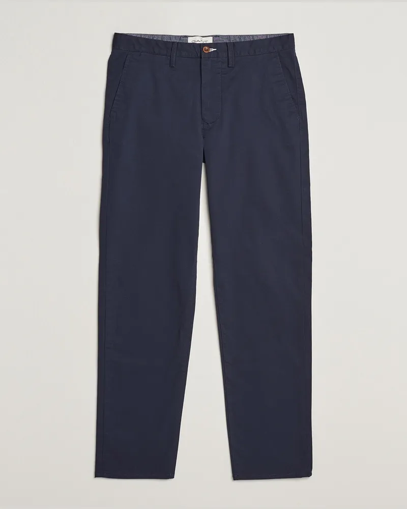 Gant Regular Fit Twill Chino Marine Blau
