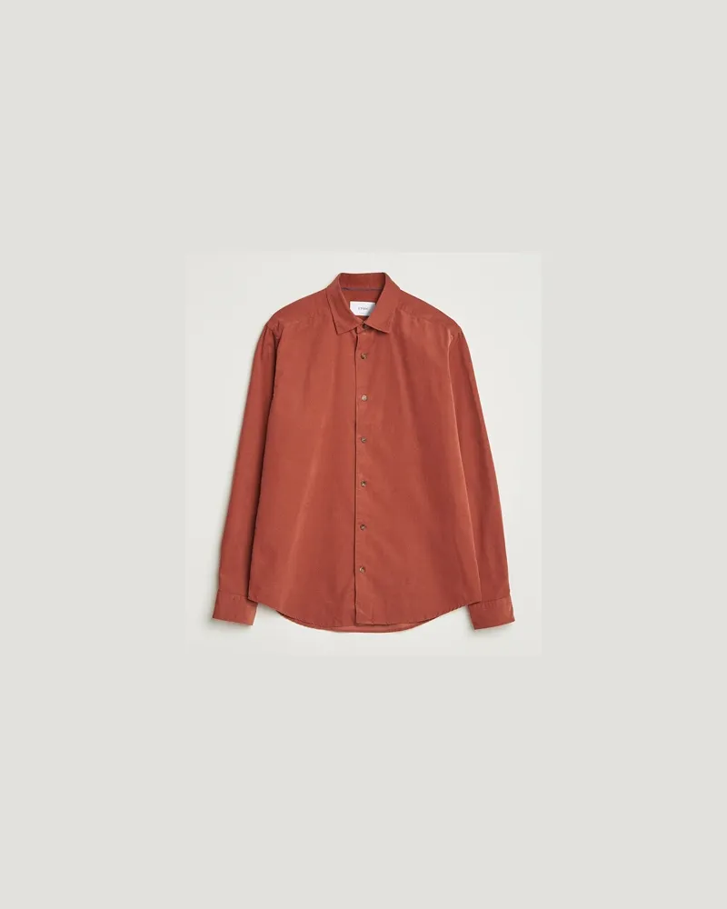 Eton Casual Fit Corduroy Shirt Rust Red Rot