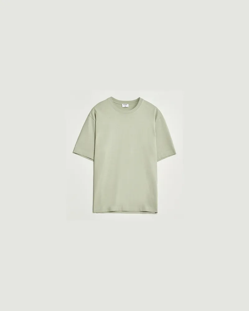 Filippa K Heavy Cotton Crew Neck T-Shirt Faded Green Grey Grün