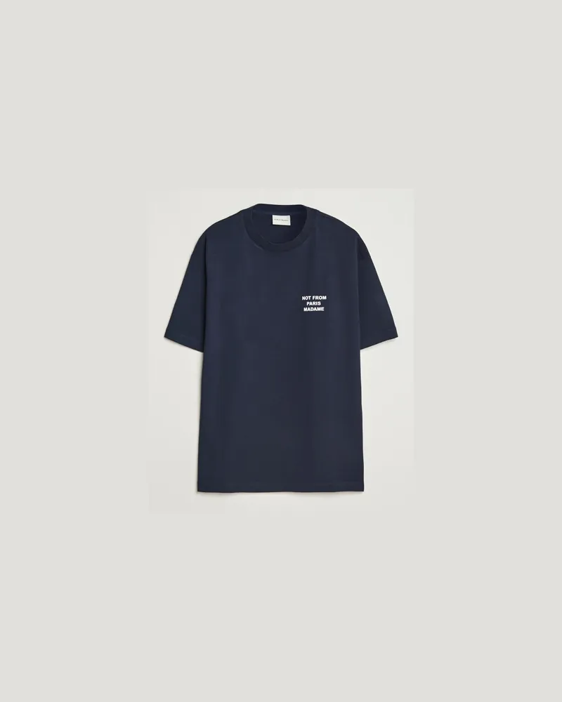 Drôle de Monsieur Slogan T-Shirt Navy Blau