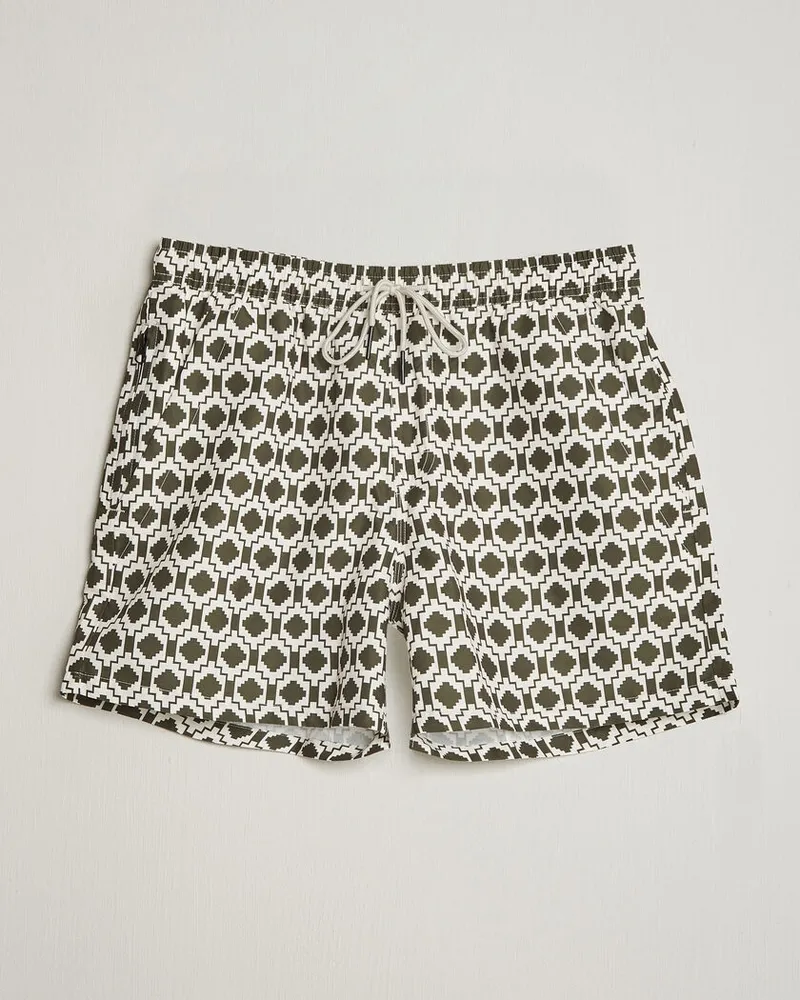 OAS Printed Swimshorts Pine Mitu Grün