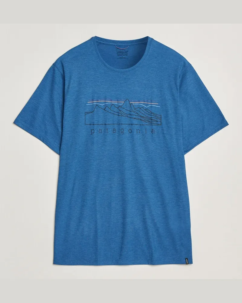 Patagonia Cap Cool Trail T-Shirt Aquatic Blue Blau