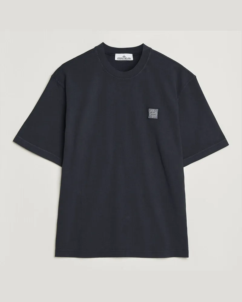 Stone Island Combed Organic Cotton T-Shirt Navy Blue Blau